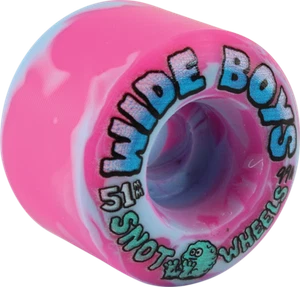 SNOT Wide Boys 51mm 99a Ice Blue Pink Swirl Skateboard Wheels - Set Of 4 - Picture 1 of 1