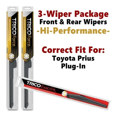 Wipers 3-pk Hi-Performance fits 2013-15 Toyota Prius Plug-In - 25260/190/16A Foto 1 de 4
