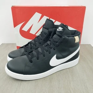 Nike Court Royale 2 Retro Shoes Sneakers Black White Men Sz 12 NEW Shelf Pull - Picture 1 of 9