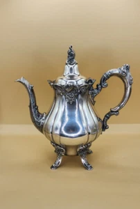 Vintage Barock von Wallace versilberte Kaffeekanne Teekanne - Bild 1 von 8