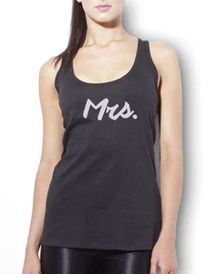 Camiseta sin mangas Mrs Vest - Recién casada boda luna de miel recién casada nueva esposa regalo camiseta - Imagen 1 de 3