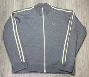 Vintage Abercrombie & Fitch Jacket Men XL Gray Muscle Track Sweat Wing Foot Y2k - Picture 1 of 7