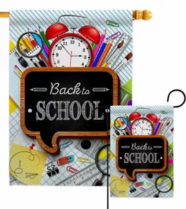 School Time Garden Flag Back to Education Decorative Gift Yard House Banner - Picture 1 of 17