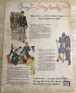 Jabón de marfil 1943 / Maybelline - Anuncios impresos vintage de 2 caras - Imagen 1 de 7