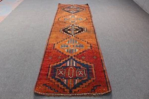 Vintage Rug, Turkish Rug, 3.1x10.2 ft Runner Rug, Colorful Rugs, Oriental Rugs - Picture 1 of 6