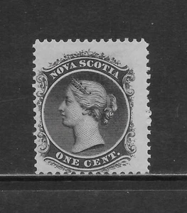NOVA SCOTIA SCOTT 8 MH FINO - 1860 1c EDICIÓN NEGRA - REINA VICTORIA - Imagen 1 de 2