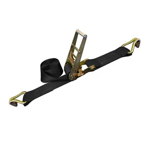 1 Pack Heavy Duty 3" x 30' Ratchet Tie Down Strap W/ J Hook WLL 5400 LBS BLACK - Picture 1 of 7