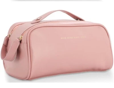 Large Capacity Cosmetic Bag  Leather Pink - Изображение 1 из 4