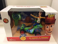 Rare Disney Pixar Toy Story RC Buggy & Woody w/ Remote Control New!