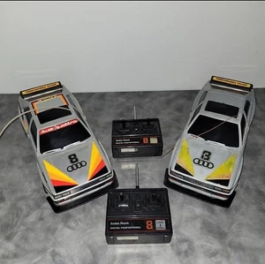 Vintage 1986 Radio Shack Audi Sport Quattro RC For PARTS OR REPAIR (Lot Of 2) - Picture 1 of 12