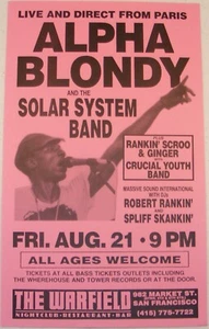 ALPHA BLONDY & SOLAR SYSTEM, RANKIN SCROO & GINGER The Warfield SF 21. August 1992 - Bild 1 von 1