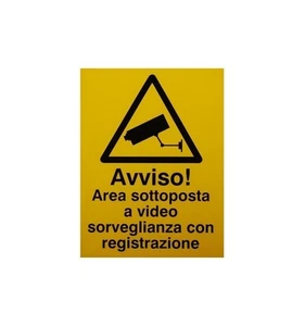 Italienische CCTV Warnung Fenster Aufkleber - Bild 1 von 1
