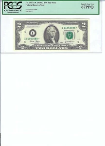 2003 $2 FRN FR1937-I* PCGS 67 PPQ, Minneapolis * Note S/N I01953088*!!! - Picture 1 of 2