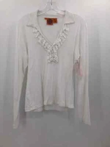 Pre-Owned Tory Burch White Size Large Long Sleeve T-shirt - Picture 1 of 3