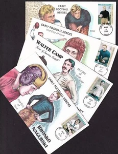 2003 Football Heroes Sc 3808 - 3811 set of 4 FDCs with Collins cachets - Picture 1 of 2