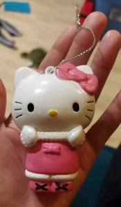 "Figura adorno navideño Hello Kitty Sanrio 2012 vestido rosa y lazo 3"" sin caja" - Imagen 1 de 4