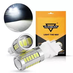 Bombillas LED AUXBEAM 2x T25 3156 P27W LED de giro bombillas 33-SMD chips blancos - Imagen 1 de 12