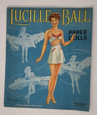 Lucille Ball UNCUT Paper Dolls Book Authorized Edition 1945 Metro-Goldwyn-Mayer - Image 1 of 4