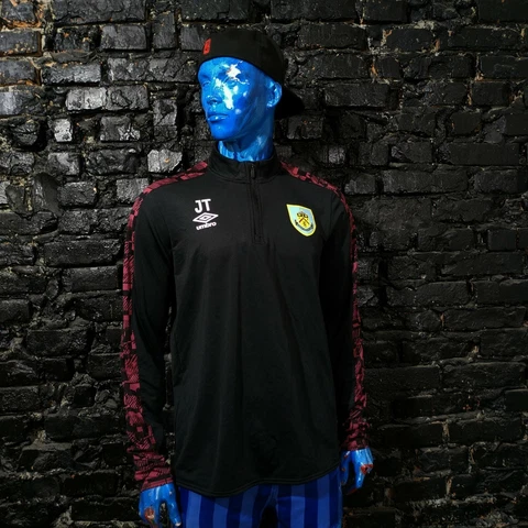 Burnley The Clarets Training Jacket Long Sleeve Umbro Polyester Mens Size XL Cover