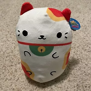 Borsa per fagioli gatti vs sottaceti Neko Lucky Cat Jumbo peluche 8"" Nuovissima con etichette - Foto 1 di 2