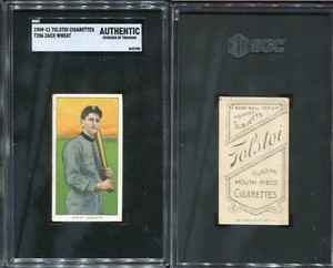T206 Zack Zach Wheat HOF ~~ SGC Authentic ~~ Tolstoi *rare back*