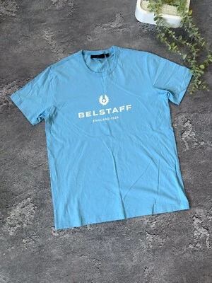 Camiseta Masculina L/52, Belstaff Azul Céu Algodão Hight Qualify,Tee,Activewear - Imagem 1 de 4