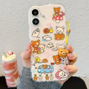 Double sided IMD cute bear phone case for iphone 16pro max 15 14 13 pro cate - Picture 1 of 5