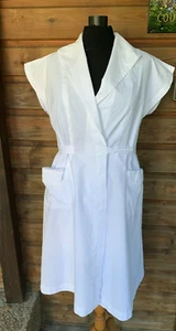 Ancienne blouse de métier robe coton Toile d' Avion Boussac N°13 - Picture 1 of 8