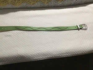 Tex Tan Ladies Western GreenLeather Studded  Strap Western Belt 30” 64.95 Retail - Picture 1 of 2