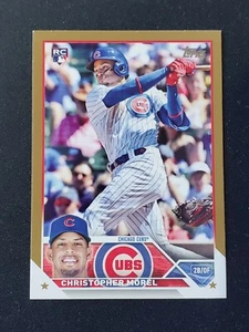 Christopher Morel 2023 Topps Series 1 Gold Rookie Parallel #1804/2023 Cubs RC - Picture 1 of 2