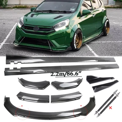 Carbon Fiber Front Bumper Lip Chin Spoiler Splitter For Toyota Yaris 2005-23 - Изображение 1 из 4