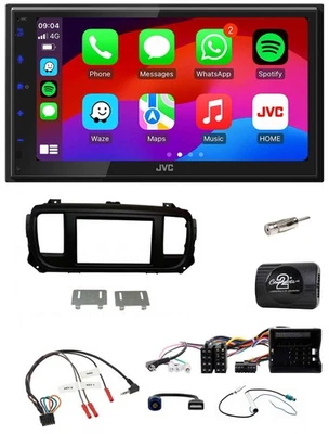 JVC Bluetooth USB Lenkrad 2DIN DAB Autoradio für Citroen Jumpy Erstausst. DIN Sp - Bild 1 von 4