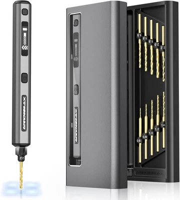 ARROWMAX 5-Speed Electric Mini Drill Pen 10 Small Drill Bits with Aluminium Box - Image 1 of 4