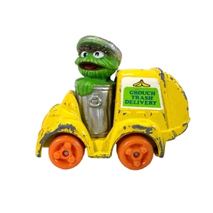 Oscar The Grouch Trash Delivery 1982 Playskool Diecast Toy Car Sesame Street - Imagen 1 de 11