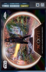 Star Wars Digital Card Trader Chrome 2025 Acolyte Mustafar Black 10cc Legendary - Bild 1 von 2