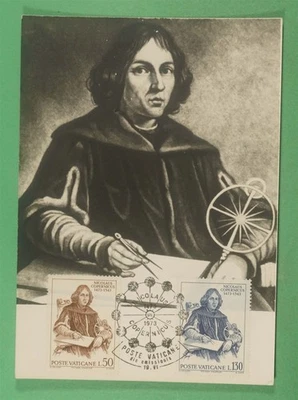 DR WHO 1973 CIUDAD DEL VATICANO FDC COPÉRNICO MÁXIMO TARJETA COMBO R16248 Foto 1 de 2
