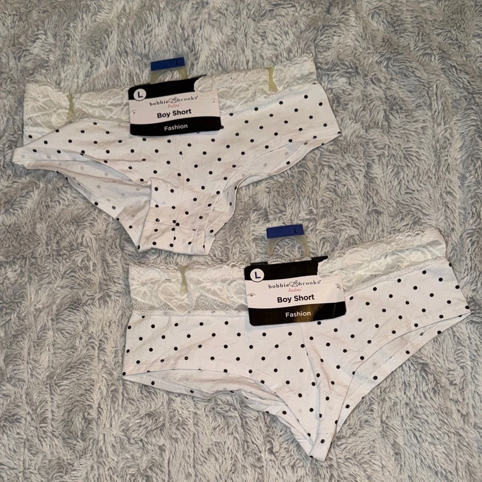 Roupa íntima curta menino bolinhas Bobbie Brooks tamanho grande G nova com etiquetas - Imagem 1 de 1