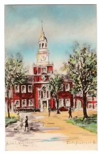 #835 States Ratify Constitution 1938 FDC Serviced Postcard Independence Hall - Picture 1 of 2