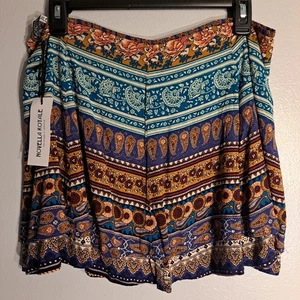 Women's Boho Flowy Mini Skirt NWT E49 - Picture 1 of 12