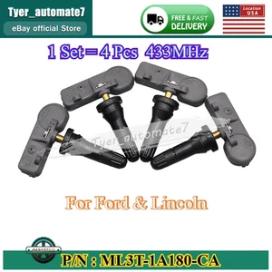 New For Ford TPMS TIRE PRESSURE SENSORS 4PCS ML3T-1A180-CA ML3Z-1A189-D - Picture 1 of 11