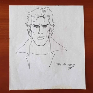 BENIAMINO DEL VECCHIO SKETCH / ORIGINAL ART  NICK RAIDER CM 20X18 - Imagen 1 de 1
