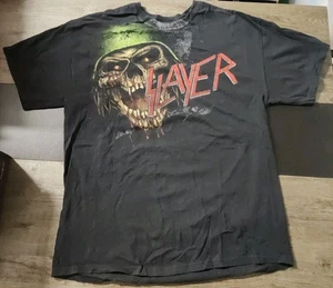 Slayer Skull Helmet Band T-Shirt Erwachsene XL vorne hinten schwarz Hanes schwer Vintage - Bild 1 von 6