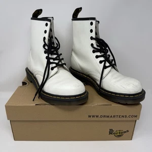 Doc Martens weiße Zavala Combat Schnürstiefeletten AW004 Damengröße US 8 - Bild 1 von 13