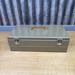 Logan #1500G Double Decker Metal Slide File 35mm Storage Box Vintage - Picture 1 of 5