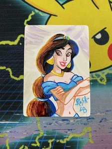 Tarjeta firmada y boceto Disney Lorcana - Rosa La Barbera Jazmín color boceto - Imagen 1 de 2