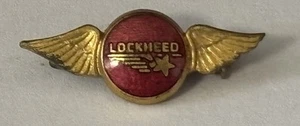 Lockheed Vintage Wings 3/4” Wide Gold Tone Pin - Picture 1 of 3