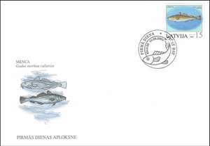 Fishing Baltic Cod Gadus Morhua Callarias The Baltic Sea Latvia FDC 2002 - Picture 1 of 1