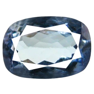0,85 ct Charming Forma Cuscino (7 x 5 mm) Bluastro Viola Tanzanite Pietra Vera - Foto 1 di 1