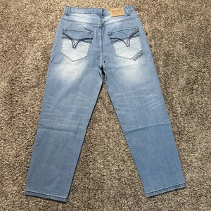 Vintage Ecko Unltd Baggy Jeans 36 bestickt Hip Hop Grunge Y2K Skater hellblau - Bild 1 von 17
