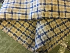 Ian Mankin Fabric Remnant  137 wide blue upholstery 134 cm nairn check - Picture 1 of 2